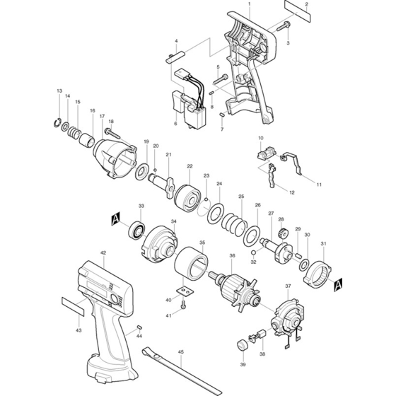 Main Assembly for Makita 6916D Impact Drivers