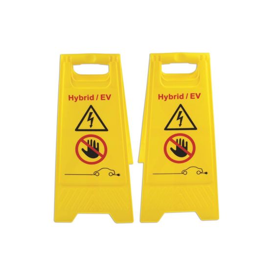 Hybrid/EV Floor Warning Signs 2pc