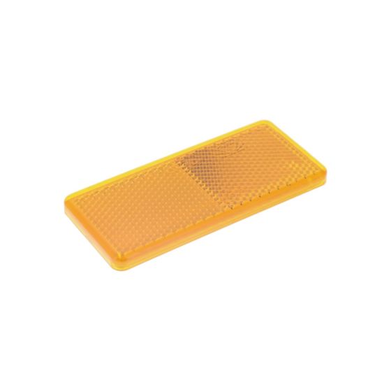 Amber Rectangular Self Adhesive Side Reflector for Ifor Williams GH105 Trailers 