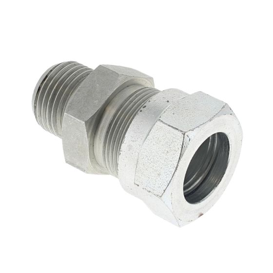 BSPP Male Stud Coupling O.D 3/4" Tube, Steel Fittings 1/2" Thread