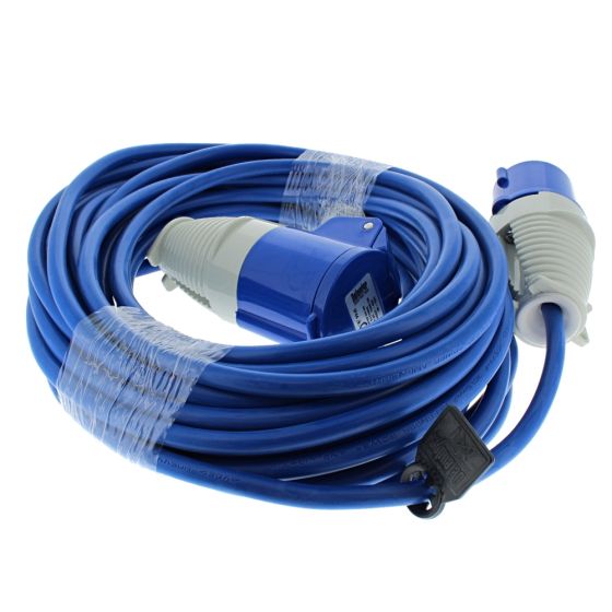 14M Defender Extension Lead - 16A 1.5mm VDE Approved Cable - Blue