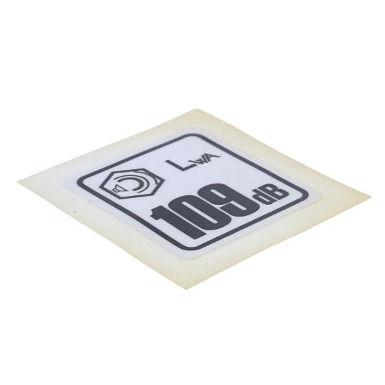 109db(A) Noise Level Decal for Belle BWX 15/250 Pressure Washer - 800/99355