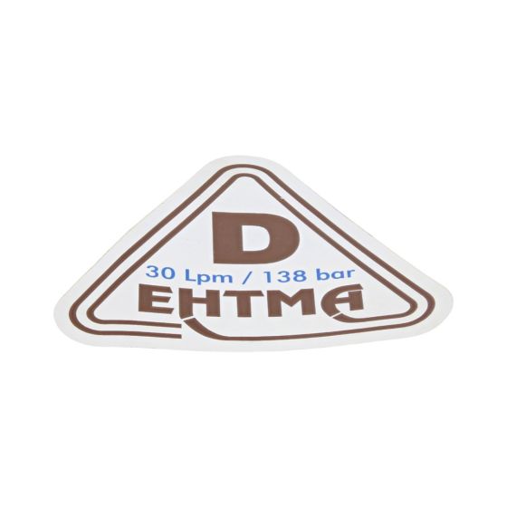 Decal Ehtma Cat D for Belle Major 20-140X, Midi 20-140 Power Packs - 800/99768
