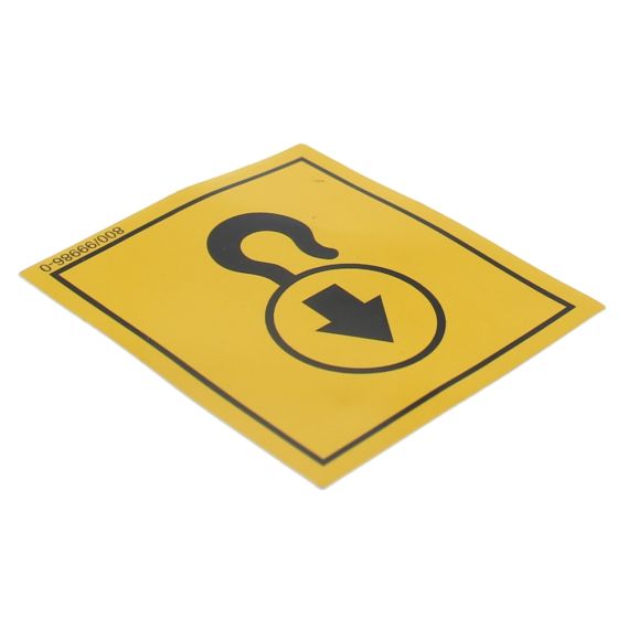 Lifting Point Decal for Belle BMD300 Mini Dumper - Genuine Part - 800/99986