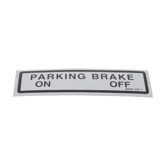 Decal Brake Instruction for Terex MBR71 / 1-71 Roller - OEM No. 8002 2011