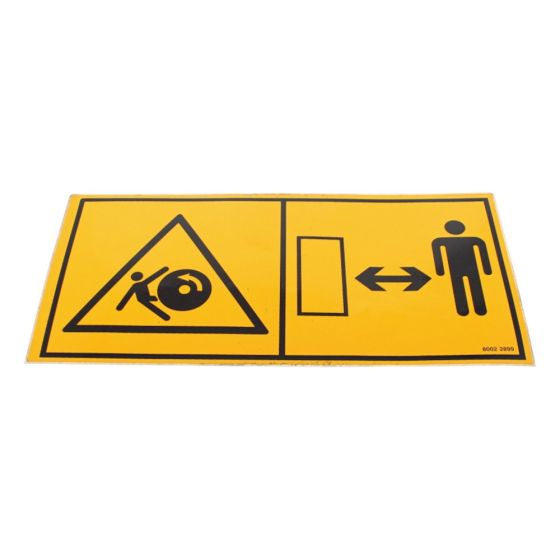 Keep Away Pedestrian Decal for Terex TA2EH, TA2H Dumpers - 8002 2899