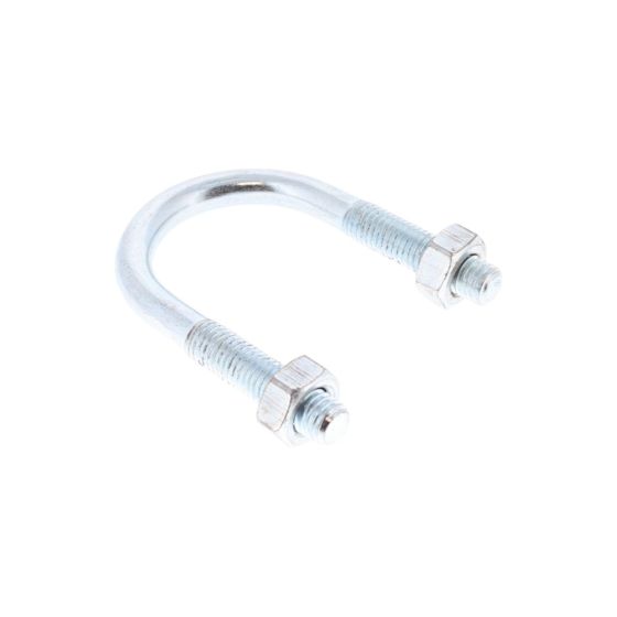 Bright Zinc Plated U Bolts with 2 Hex Nuts for 44mm Diameter Pipe