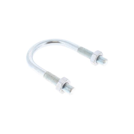 Zinc Plated M10 U Bolt w/ 2 Hex Nuts for 51mm Diameter Pipe