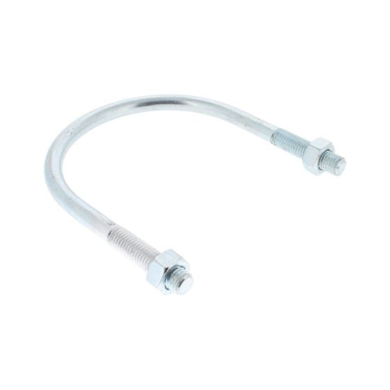 Zinc Plated M12 U Bolt with 2 Hex Nuts - Suits 114mm diameter Pipe