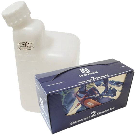 Mixing Bottle & Husqvarna Oil Guard 2-Stroke 10x100ml Kit