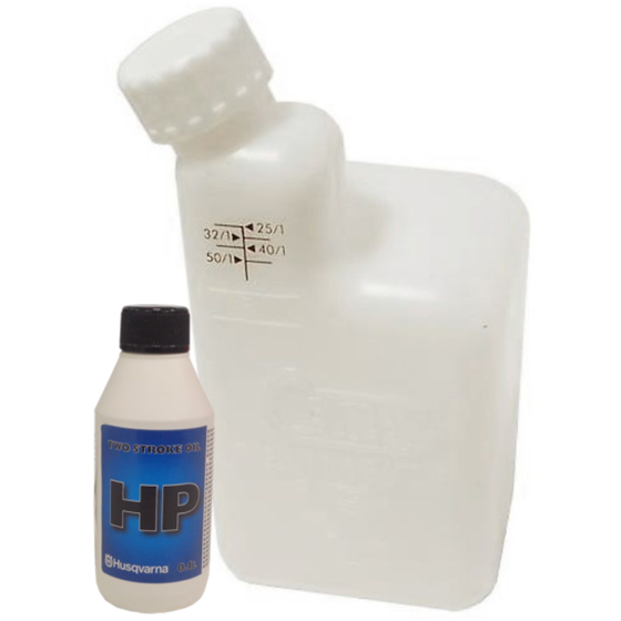 Mixing Bottle & Husqvarna HP 2-Stroke Oil 100ml Kit