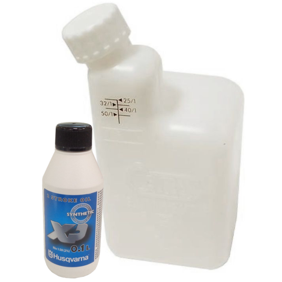 Mixing Bottles & Husqvarna XP 2-Stoke Oil 100ml Kit