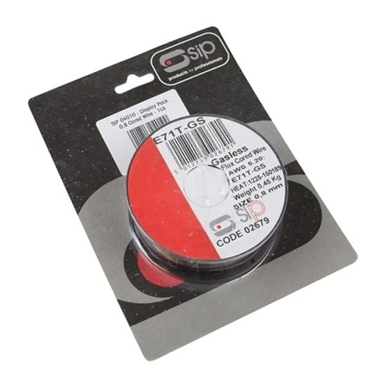 SIP 0.8mm Flux- cored Wire suitable for MIG Welding 0.45kg Spool Pack