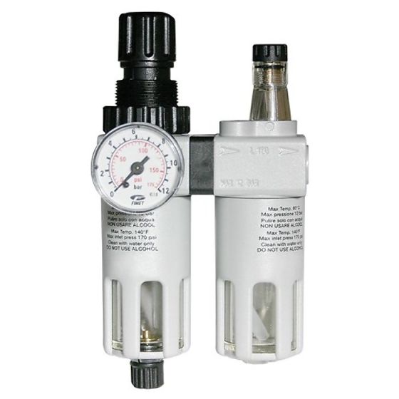 SIP 1/4" Air Control Unit H/Duty 3-in-1 Filter / Regulator / Lubricator