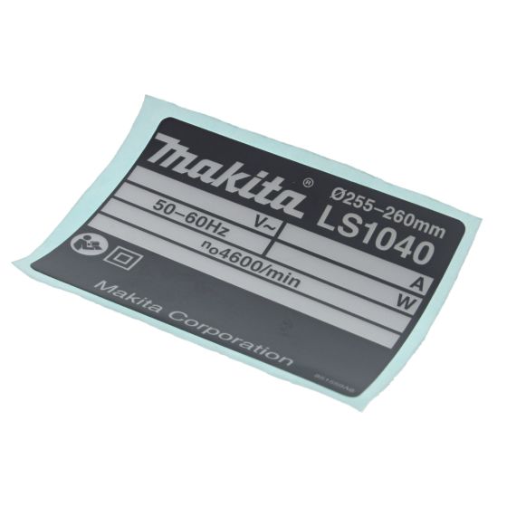 Name Plate for Makita LS1040 Mitre Saw - OEM No. 851559-8
