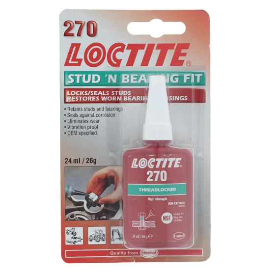 Loctite 270 Stud 'N Bearing Fit Threadlock Adhesive 24ml