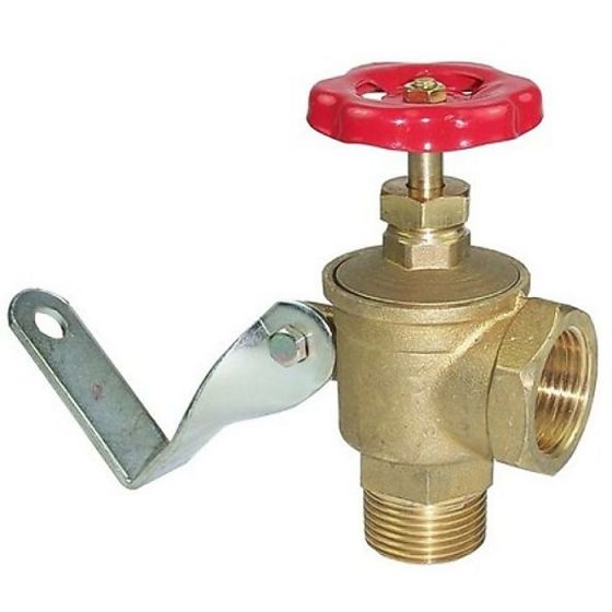 Brass Angle Gate Valve/Tap - 1" BSP (Male/Female)