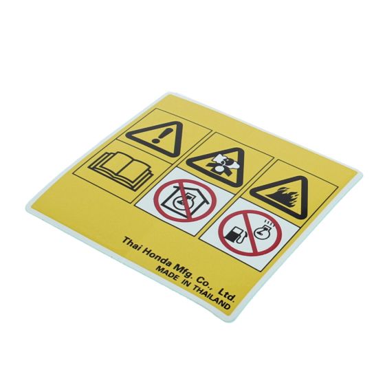 Filter Cover Sticker for Honda GX25N & GX35N Engines - OEM No. 87519-Z6J-000