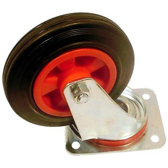 Rubber Swivel Castor with Roller Bearing Centres