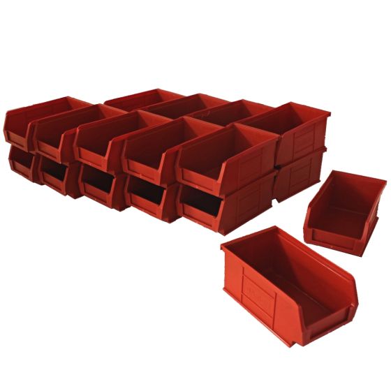 Red Plastic Wall Panel Storage Bins Size 2