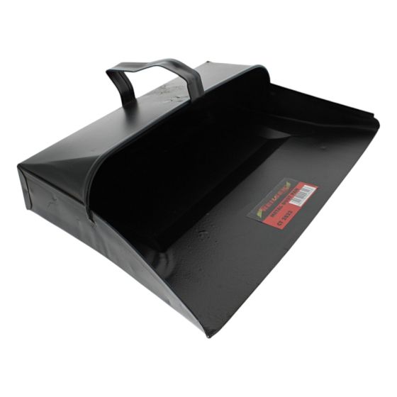 Dustpan Metal Hooded with Handle for Heavy-Duty Cleaning