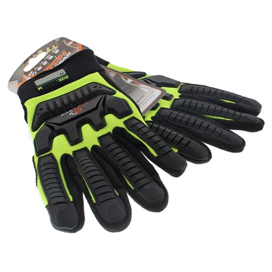 Clutch Gear Impact Protection Armortex Palm Mechanics Glove Yellow MED