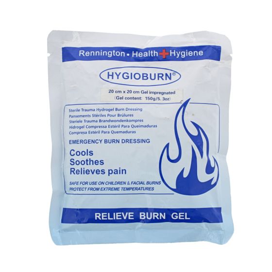 Hydrogel Burns Dressing in Foil Pouch Cools the burn & soothes pain 10x10cm