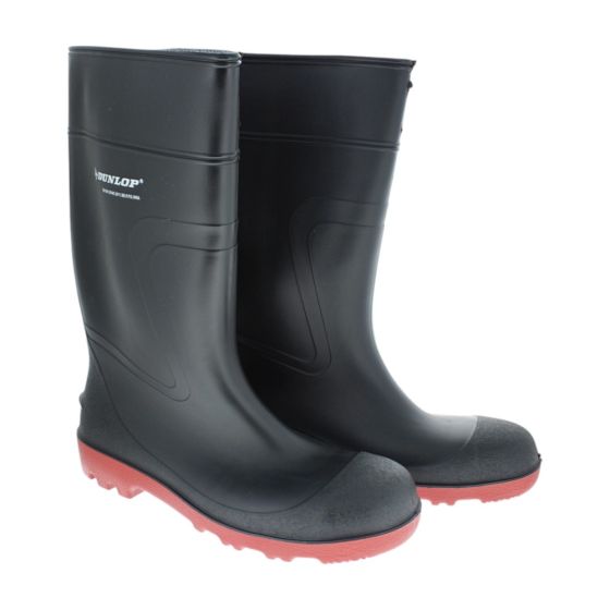 Dunlop Acifort Wellington Boot PVC/Rubber Full Safety Toecap - Black - Size 12