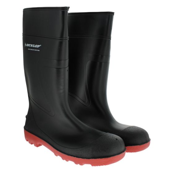 Dunlop Acifort Wellington Boots PVC/Rubber Safety Toecap (Black) - Size: 11