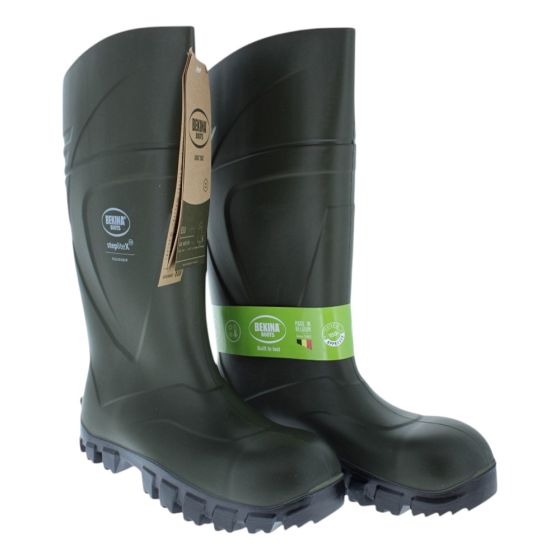 Bekina Steplite xSolid Grip Full Safety S5 Wellington Boots (Green) - Size: 10