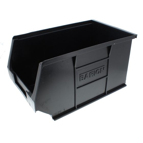 Black Plastic Wall Panel Storage Bins Size 3 - Pack of 10 - 896 321