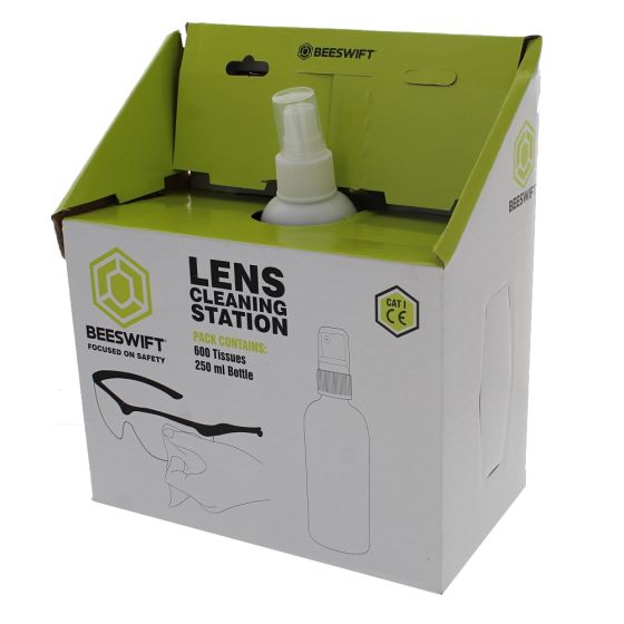 BeeSwift Lens Cleaning Station Contains 600 Tissues & 250ml Lens Fluid