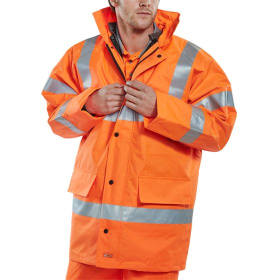 4 In 1 Jacket & Body-warmer Hi-Vis GO/RT 3279 Railway Certified Orange