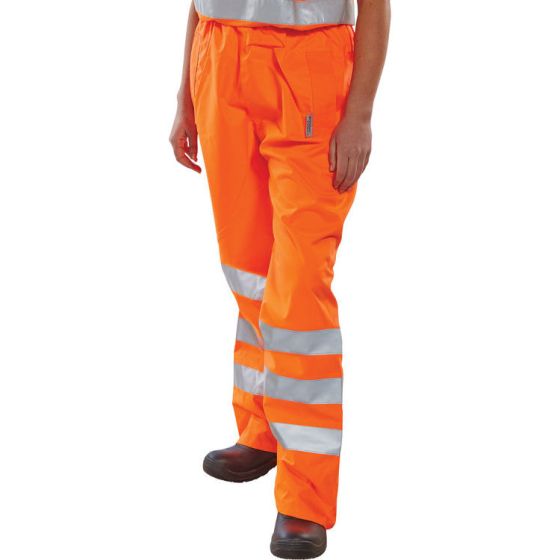 Birkdale Over-Trouser Hi-Vis Elastic Waist GO/RT 3279 Railway Certified