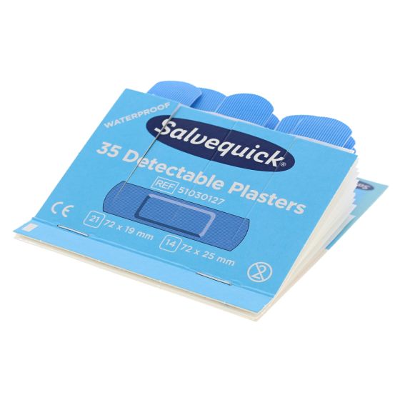 Waterproof Plasters Refill Assorted Sizes - 6x35 (Blue)