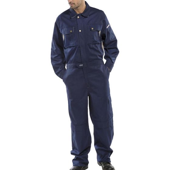 Premium Boiler-suit Stretch-plus comfort fit Poly/Cotton Fabric Navy Blue