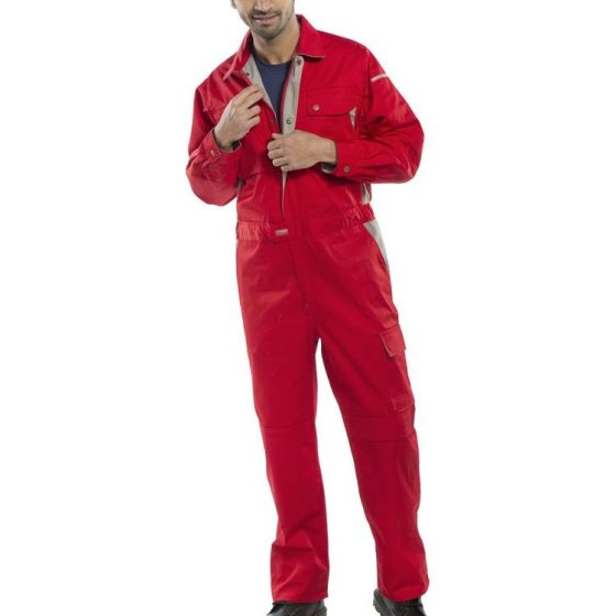 Premium Boiler-suit Stretch-plus comfort fit Poly/Cotton Fabric Red