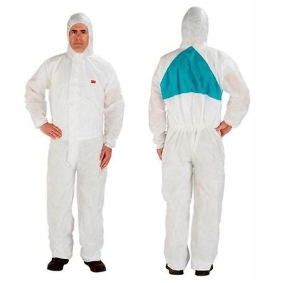 3m 4520 Coverall for Hazardous Dust Protection L/weight Material White