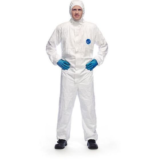 Tyvek 200 Easysafe Hooded Coverall Fine Particles & Fibre Protection White