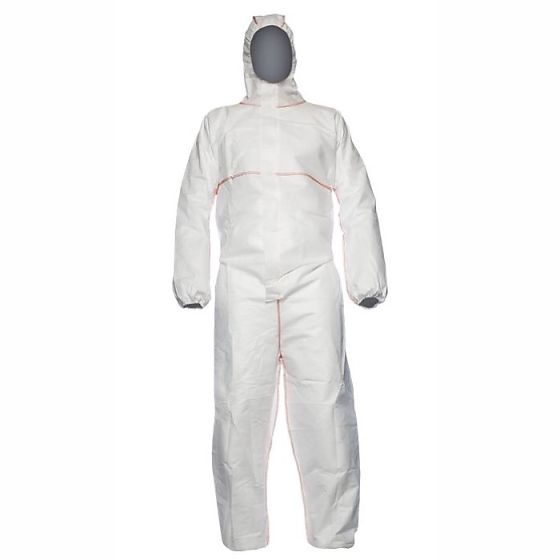 Proshield FR Hooded Coverall c/w Elasticated Face Wrist & Ankles White