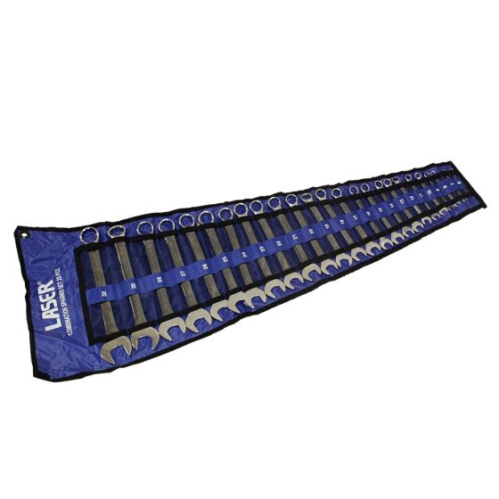 6–32mm Laser Tools 25pc Bi-Hex Combination Spanner Set