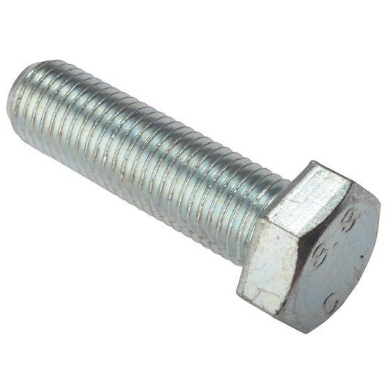 M6 x 50mm Zinc Plated 8.8 HT DIN 933 Setscrews 100 Pack