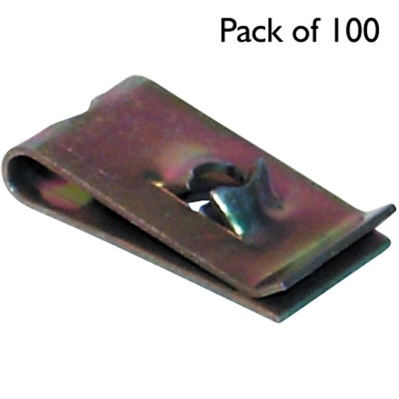 U Nuts, Zinc Plated, Size No. 10, Pack of 100