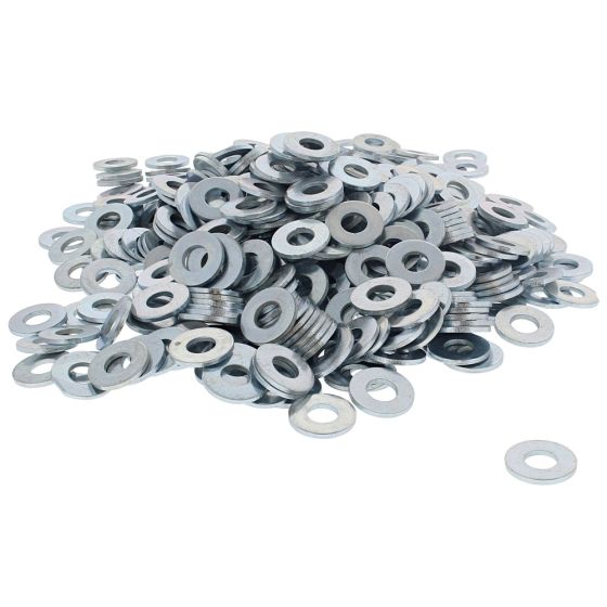 Table 3 Flat Washers, Zinc Plated, I.D: 3/8", Pack of 500