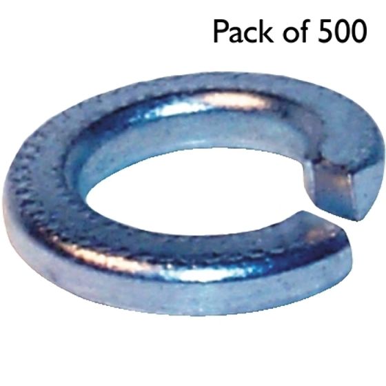 Imperial Spring Washers, Rectangular Section, I.D: 3/8", Pack of 500