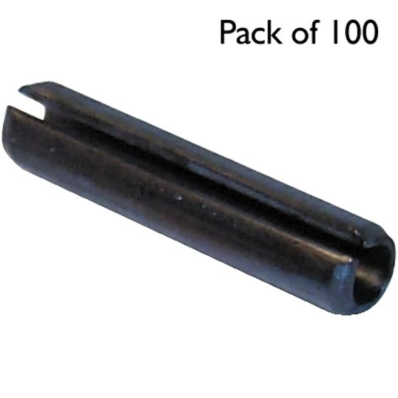 Metric Spring Steel Roll Pins, Diam: 2.5mm x Length: 24mm - Pack of 100