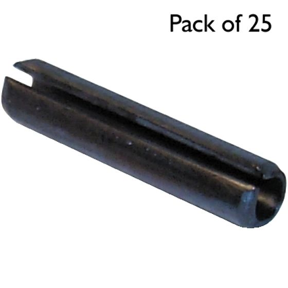 Metric Spring Steel Roll Pins, Diam: 8mm x Length: 24mm - Pack of 25