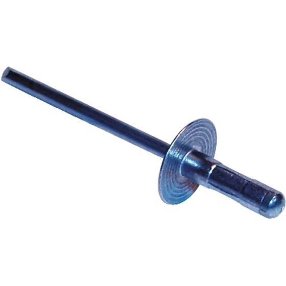 POP Rivets, Large Flange, Aluminium. Diam: 4.8mm x Length: 28mm - Pack of 250