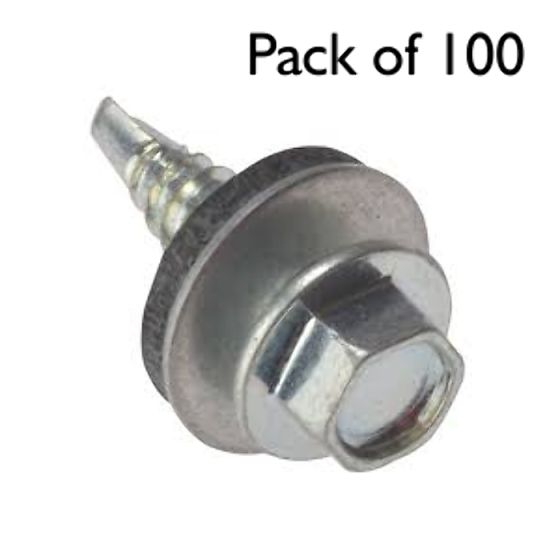 Tec Fix Stitching Screw (Hex Head), Size: 6.3 x 22 (5mm Thick) - Pack of 100