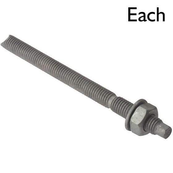 Chemical Anchor Stud, Size: M8 x 110 - Supplied w/ Nut & Washer